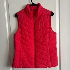 Vineyard Vines Bright Red Quilted Vest